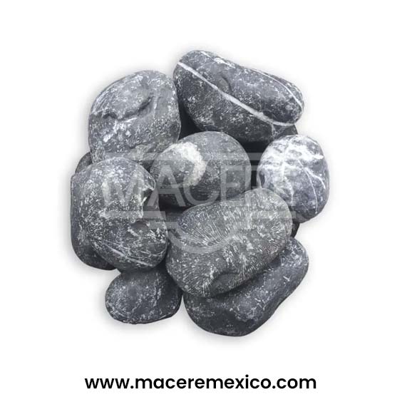Piedra de Mármol Negra | Naranja